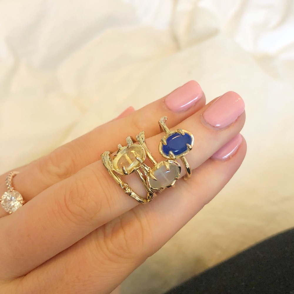Kendra Scott gold ring set